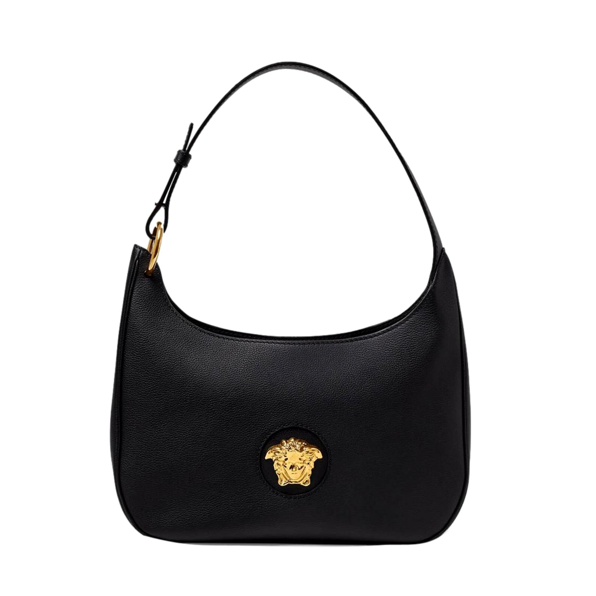 近年✨VERSACE ラ メデューサ スモールホーボーバッグ 黒 本革 2way 近年✨VERSACE ラ メデューサ スモールホーボーバッグ 黒 本革 2way