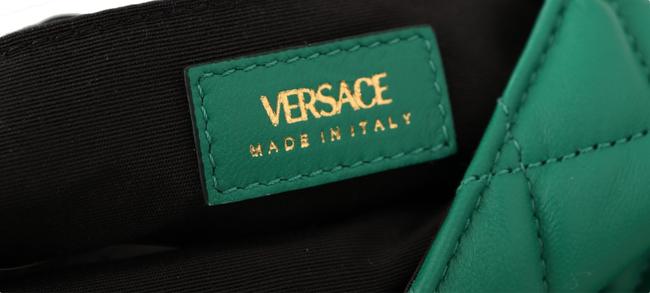 Versace La Medusa Quilted Emerald Green Lambskin Leather Crossbody Bag DBFI163S at_Queen_Bee_of_Beverly_Hills