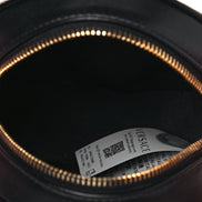 Versace La Medusa Round Quilted Leather Black Shoulder Bag available at Queen Bee of Beverly Hills