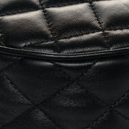 Versace La Medusa Round Quilted Leather Black Shoulder Bag available at Queen Bee of Beverly Hills