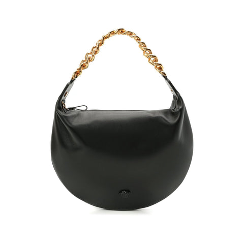 Versace La Medusa Soft Hobo Black Lambskin Leather Handbag at_Queen_Bee_of_Beverly_Hills